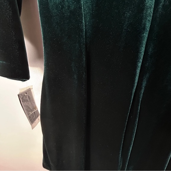 NWT Alex Evenings size 12 green velvet dress - Picture 12 of 15